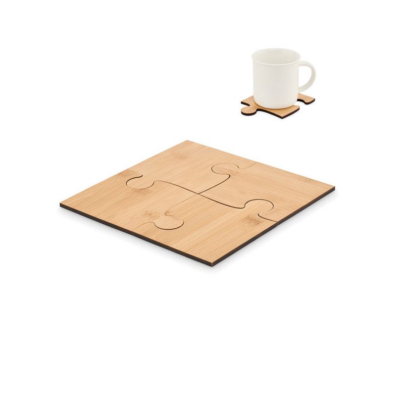 Set di 4 sottobicchieri puzzle