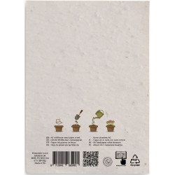 Foglio A6 in carta con semi