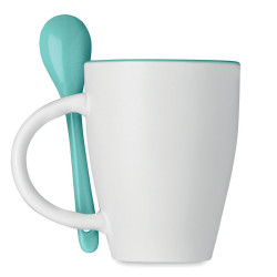Tazza bicolore con cucchiaino