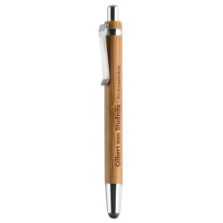 Penna a sfera in ABS e bambu