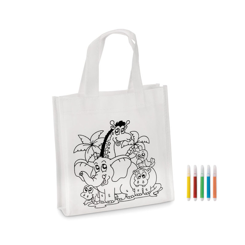Mini borsa shopper da colorare