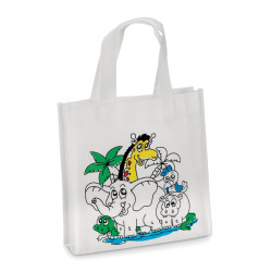 Mini borsa shopper da colorare