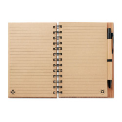 Notebook in bamboo con penna