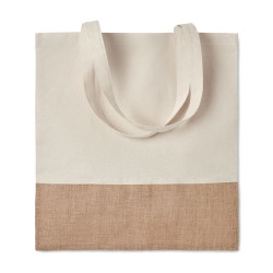 Shopper con dettagli in juta