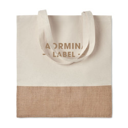 Shopper con dettagli in juta
