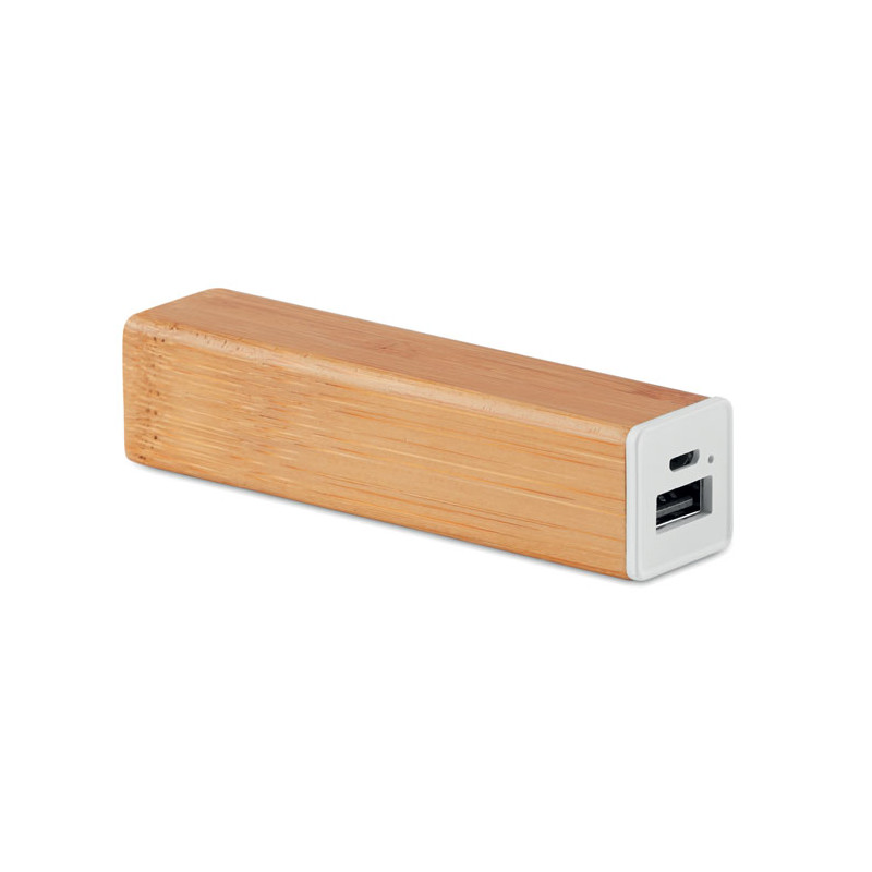Power bank in bamboo