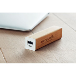 Power bank in bamboo