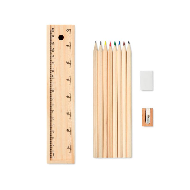 Set 12 penne in box di legno