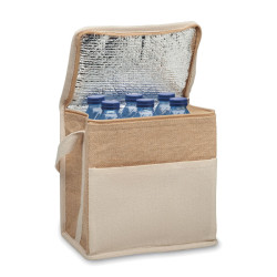 Borsa termica in iuta e tela 3L