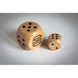 Dadi di legno Schima Ø 3 cm