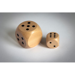 Dadi di legno Schima Ø 3 cm