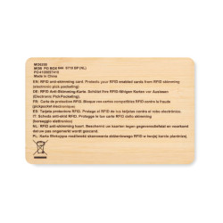 Scheda RFID in bamboo