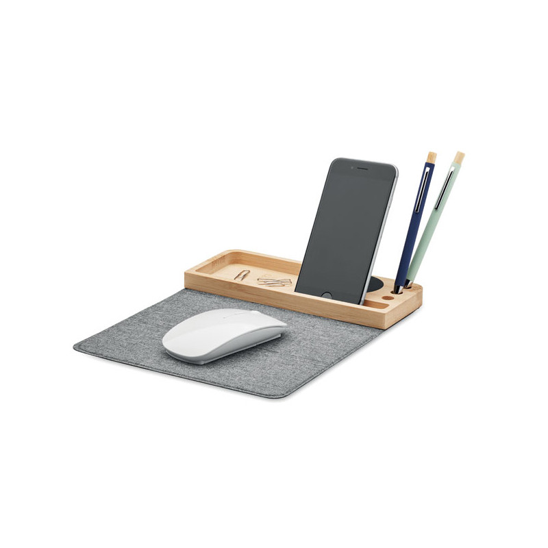 CARICATORE WIRLESS E ORGANIZER IN BAMBOO