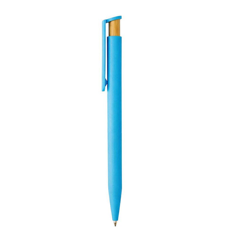 PENNA A SCATTO IN PLASTICA E INSERTO IN BAMBOO